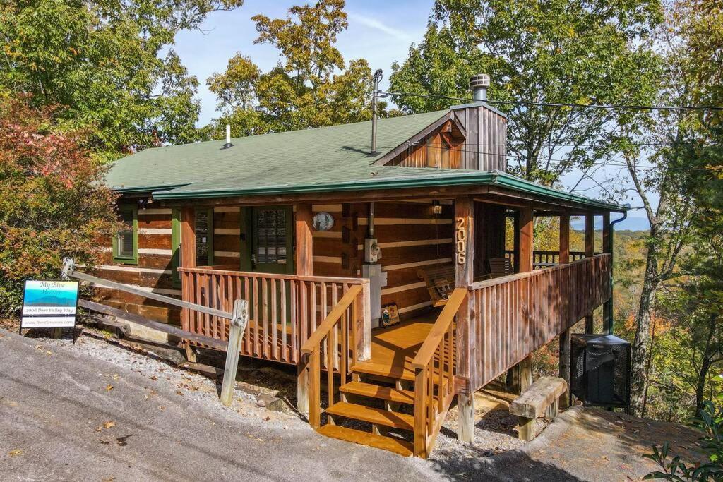 View! Cozy, Private, Fireplace, Hot Tub Log Cabin, Honeymoon! Sevierville Extérieur photo